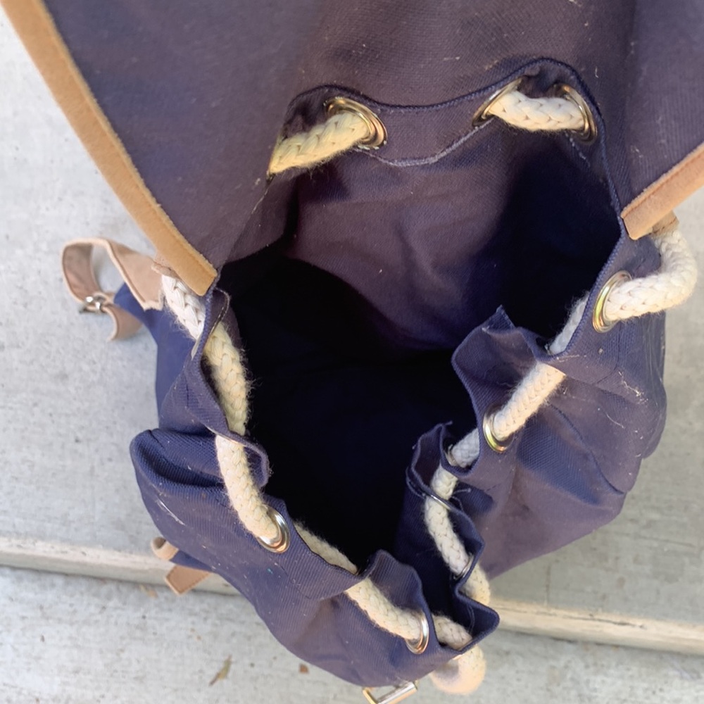 Drawstring Backpack Canvas Material Very Nautical - image 4